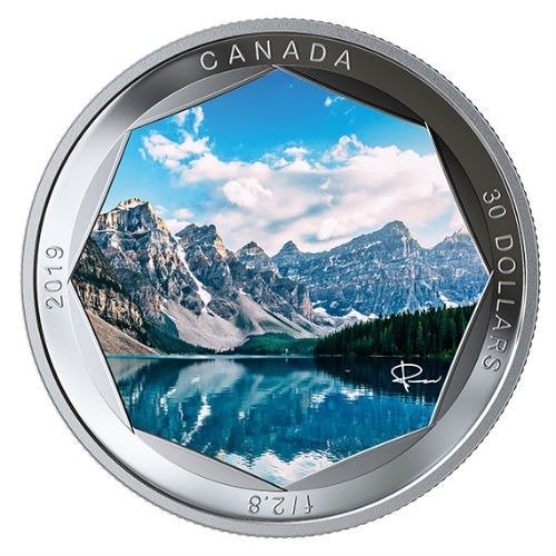 Canada. 30 Dollars 2019 - Peter McKinnon Photo Series - Moraine Lake - 2 Oz with COA and Box