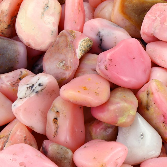 Χωρίς κράτηση - Περουβιανό ροζ οπάλιο - Tumbled Stones - Παρτίδα XXL- 1 kg