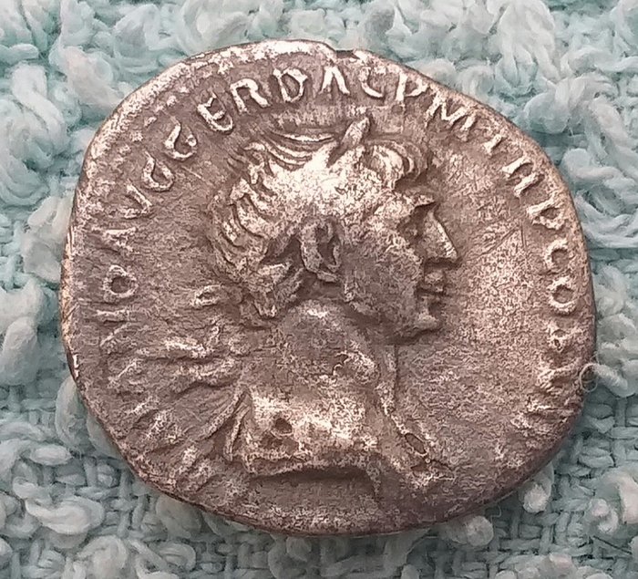 Roman Empire. Trajan (AD 98-117). AR Denarius,  Rome circa spring AD 113-summer AD 114