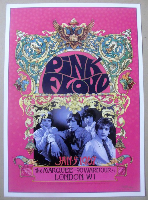 Pink Floyd & Related - Poster-Nachdruck - 2021 - handschriftlich signiert