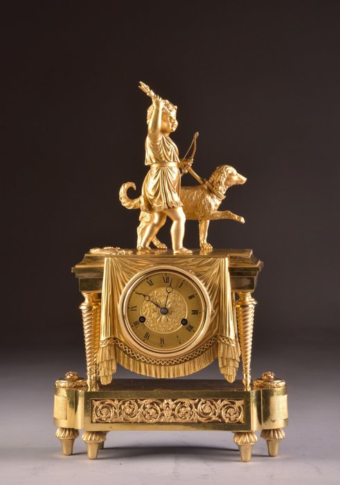 Preview of the first image of A Large Directory Period Mantle Clock - Directoire - Ormolu - circa 1800.