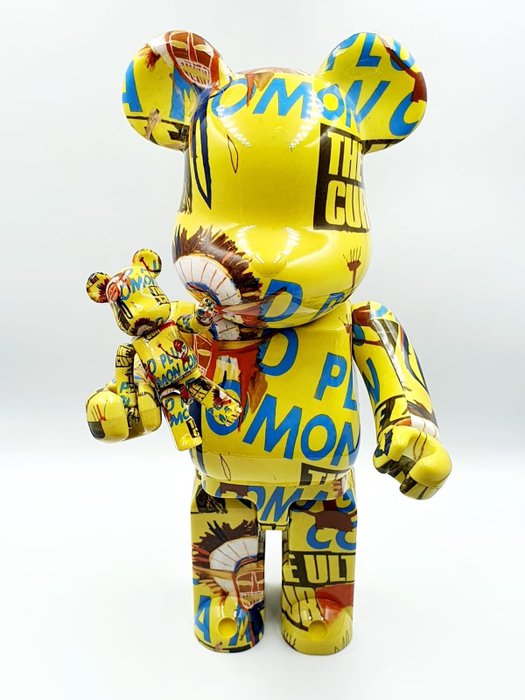 Image 3 of Andy Warhol & Jean Michel Basquiat (after) - Bearbrick Plug Pulled on Coma Mom 400% 100%