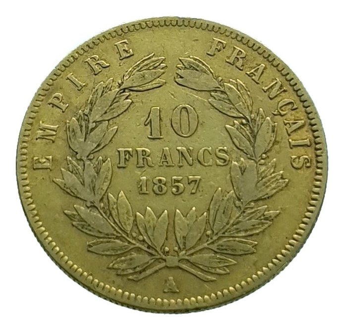 France. Napoléon III (1852-1870). 10 Francs 1857-A, Paris