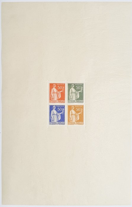 Frankrijk 1937 - Extremely rare: an unissued project, Pexip, Type Paix. - Maury n°252 E