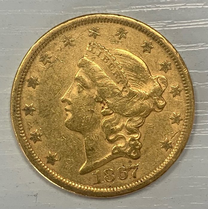 Verenigde Staten. 20 Dollars 1867 Double Eagle