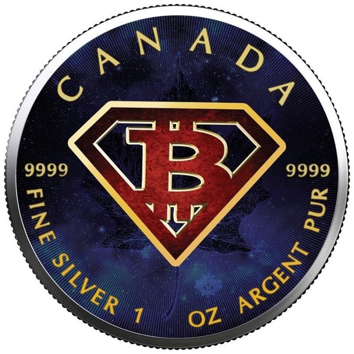 Canada. 5 Dollars 2021 - Bitcoin Superman - 1 Oz with COA