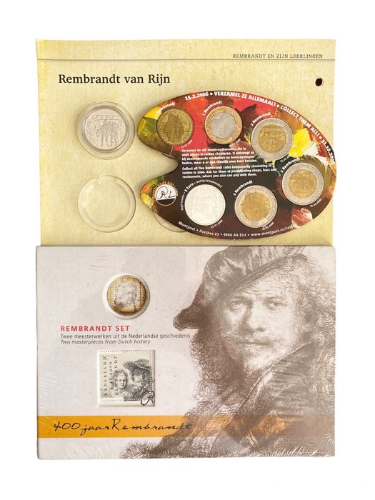Paesi Bassi. 5 Euro + Penning 2006 - Rembrant (incl. 3 zilveren munten)