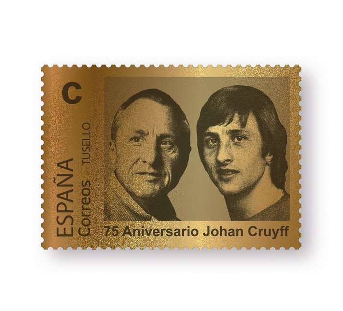 Spain 2022 - Johan Cruijff golden stamp