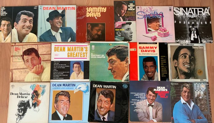 Frank Sinatra, Sammy Davis, Dean Martin - 15 Albums 2 singles 45rpm - Titoli vari - Album 2xLP (doppio), Cofanetto LP, LP, Singolo 45 Giri - Varie incisioni (come mostrato in descrizione) - 1973/1974