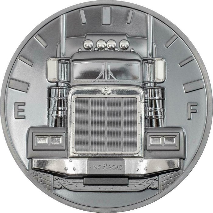 Cook Islands. 10 Dollars 2022 Truck – King of the Road 2 Oz