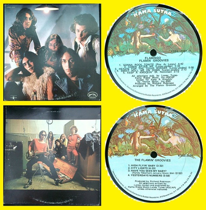 Flamin Groovies (Rock & Roll, Hard Rock, Blues Rock, Psychedelic Rock) - 1. Flamingo 2. Teenage Head - Différents titres - LP's - Réédition - 1970/1971