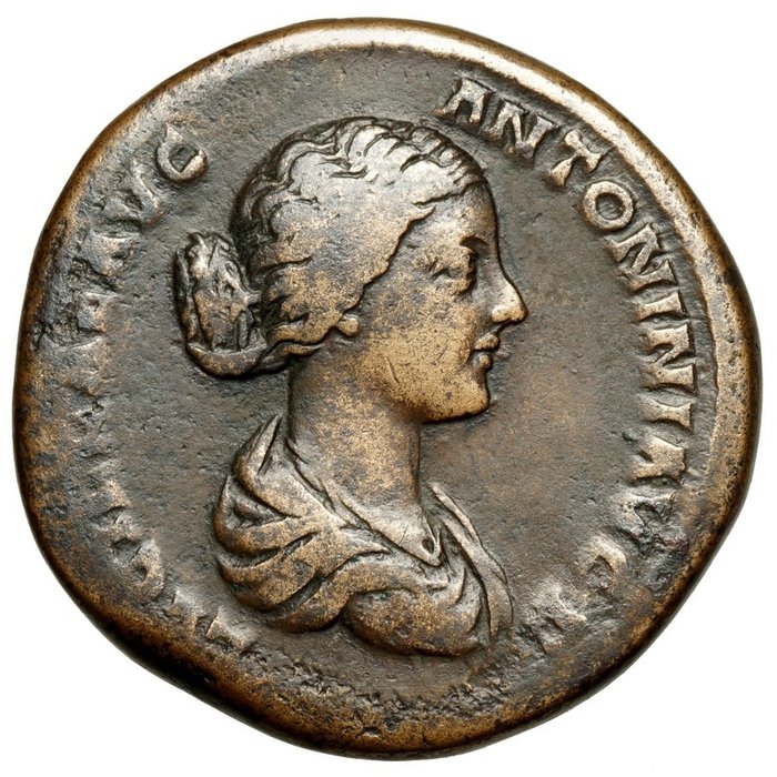Roman Empire. Lucilla (Augusta, AD 164-182/3). Æ Sestertius,  Rom, VENUS hält Apfel