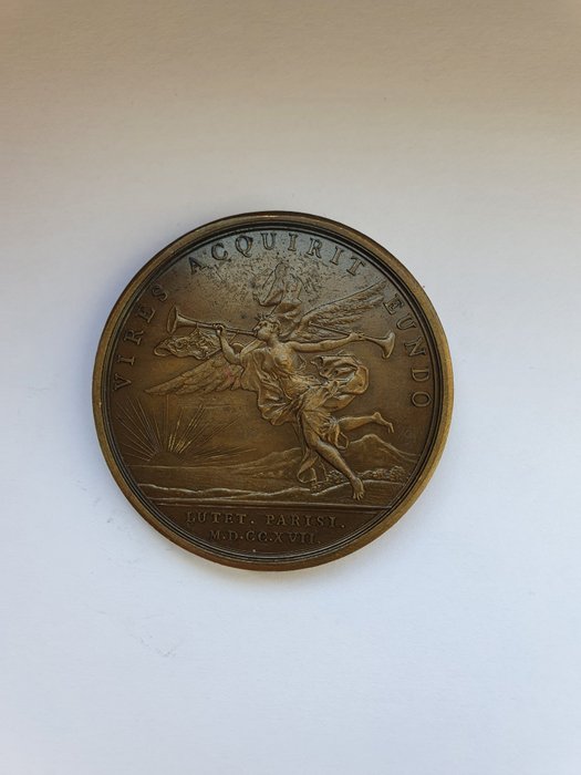 Rusland. Peter I (1721-1725). Medaille 1717 auf den Besuch der Pariser Münze (Spätere Prägung)