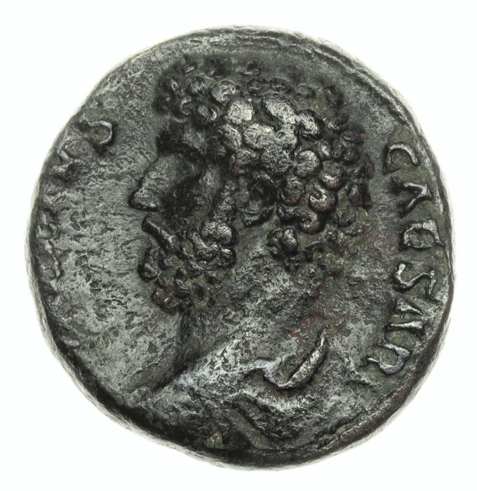 Roman Empire. Aelius (AD 136-138). Æ As or Dupondius (Pannonia),  Struck under Hadrian, Rome mint 137 AD / RIC 1071d Rare