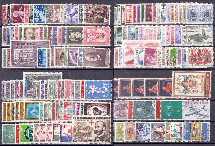 Belgien 1955/1959 - 5 nahezu vollständige Bände