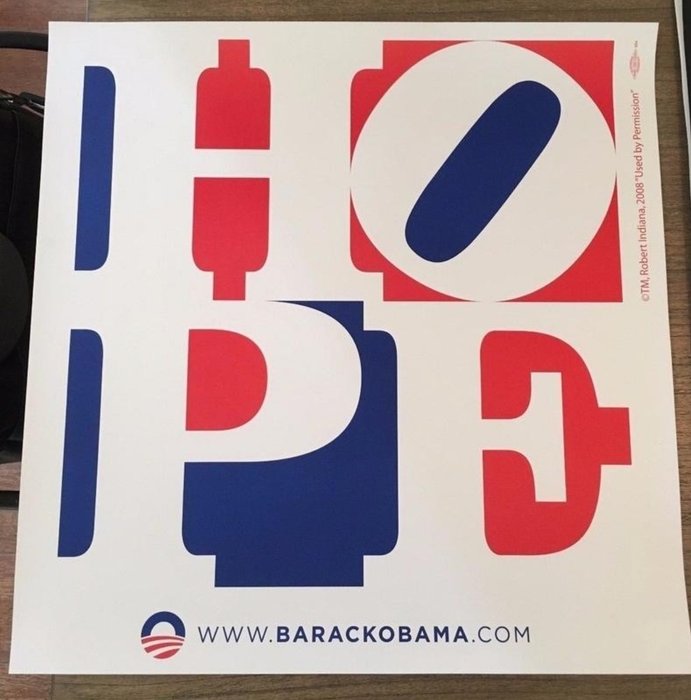 Robert Indiana (after) - Hope for Obama '08