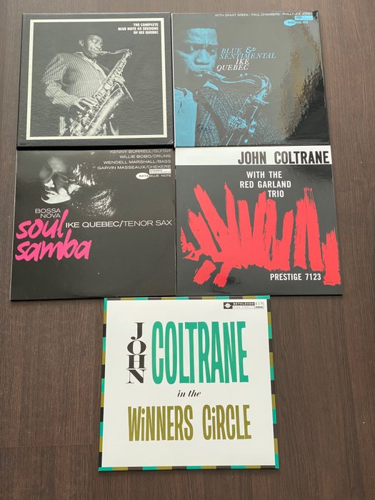 John Coltrane, Ike Quebec - 5 Albums by Coltrane & Quebec - Diverse titels - 2xLP Album (dubbel album), 45-toerenplaat (Single), Beperkte oplage, Gelimiteerde boxset, LP's - 140 gram, Heruitgave, Remastered - 1958/2013