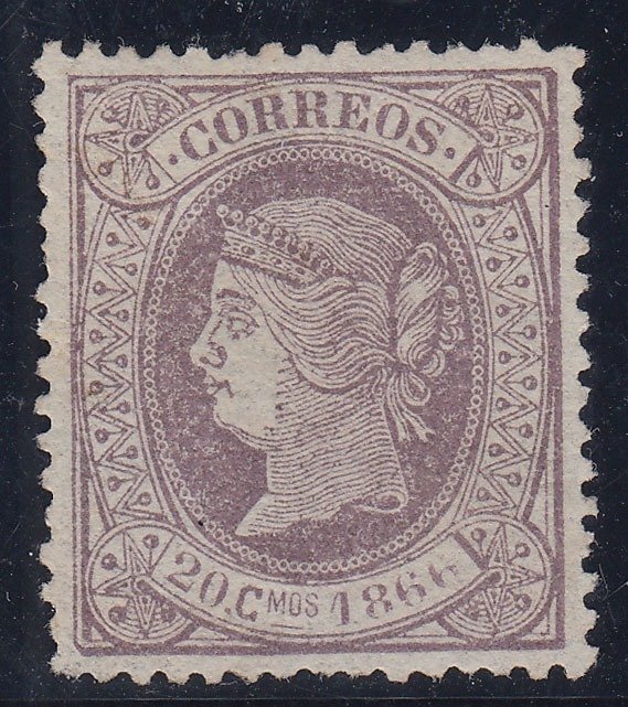 Spanje 1866 - Isabella II. 20 céntimos de escudo. Great centring. CEM certificate. - Edifil 86.