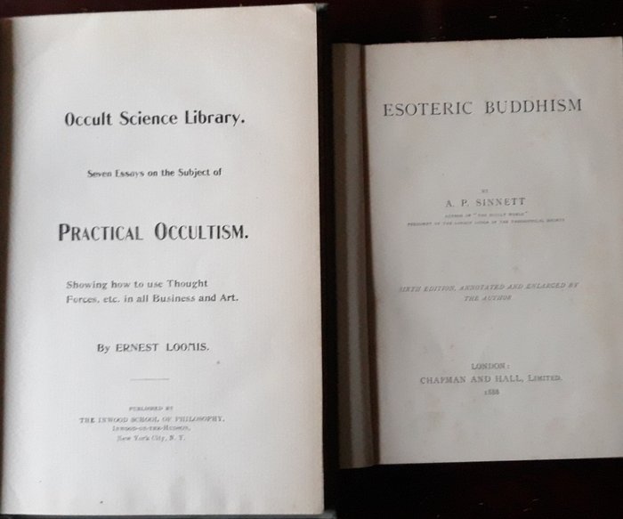 Ernest Loomis / A. P. Sinnett - Practical Occultism / Esoteric Buddhism - 1883