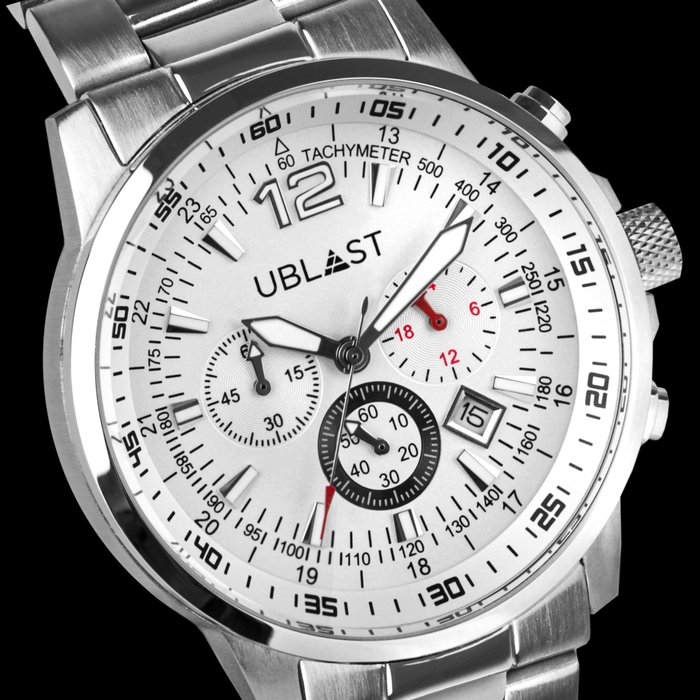 Ublast® - " NO RESERVE PRICE " Street Race Chronograph - UBSR43SWH - Mężczyzna - Nowy