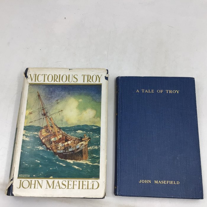 John Masefield - A Tale of Troy (extensively inscribed by author) + Victorious Troy - 1932/1935