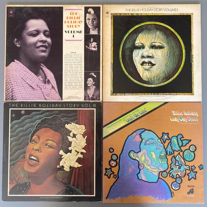 Billie Holiday - The Billy Holiday Story Volume I & II & III and Lady Day Blues - Titoli vari - Album 2xLP (doppio), LP - Varie incisioni (come mostrato in descrizione) - 1972/1973