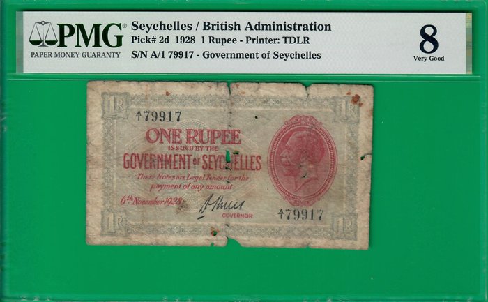 Seychelles - 1 rupee 1928 - Pick 2d