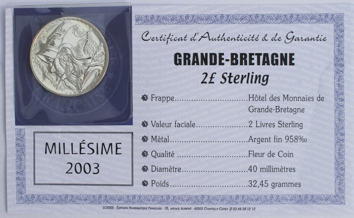 Royaume-Uni. Elizabeth II. 2 Pounds 2003