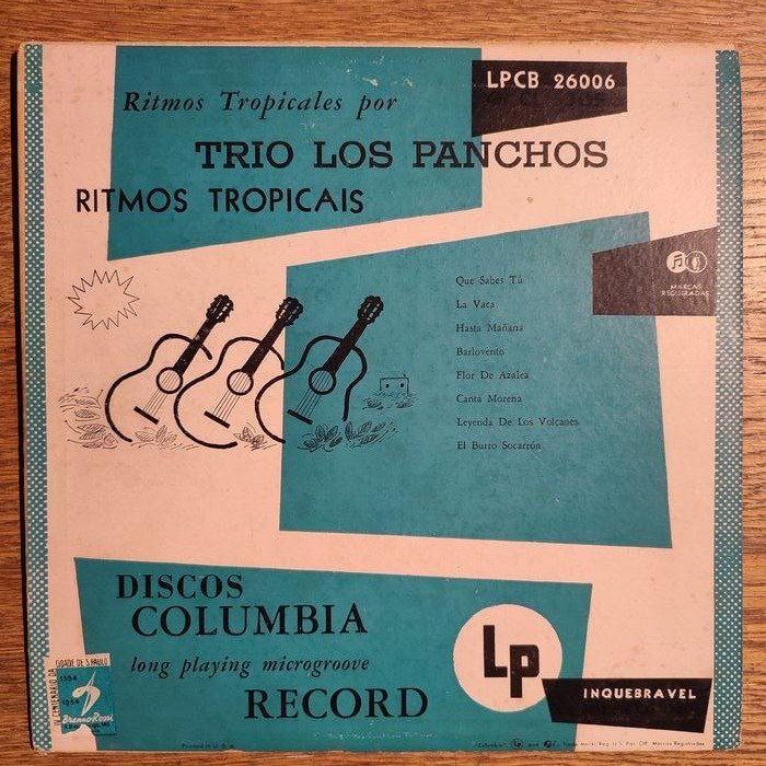 Trio Los Panchos, Toño Fuentes Y Su Guitarra Hawayana - Ritmos Tropicais   / Cuerdas Que Lloran Vol. 5 (Brazil & Colombia Press) - Titoli vari - Album LP - Prima stampa - 1949/1970