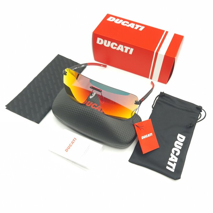 Accessorio - New Ducati Red Mirrored Shield Sunglasses - Ducati