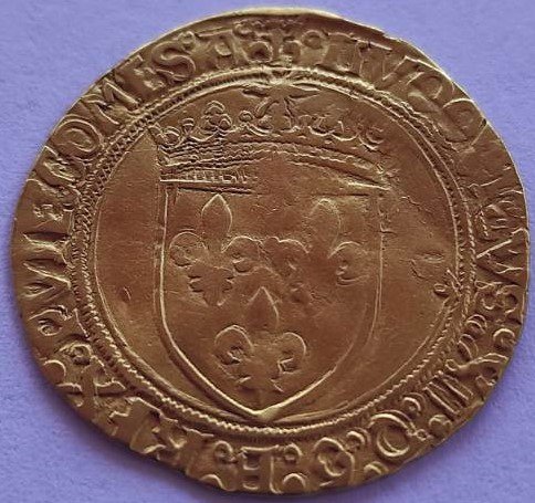Frankrijk. Louis XII (1498-1515). Ecu d'or au soleil 1499 - Très rare variété avec XII après LUDOVICUS