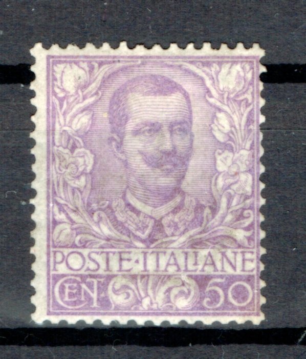 Königreich Italien 1901 - Floreale, 50 c. malven - Sassone N. 76