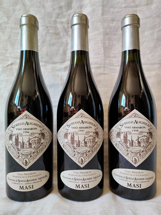 Masi, Serego Alighieri "Vaio Armaron" 1996, 1997, 1998 - Amarone della Valpolicella Classico - 3 Bottles (0.75L)