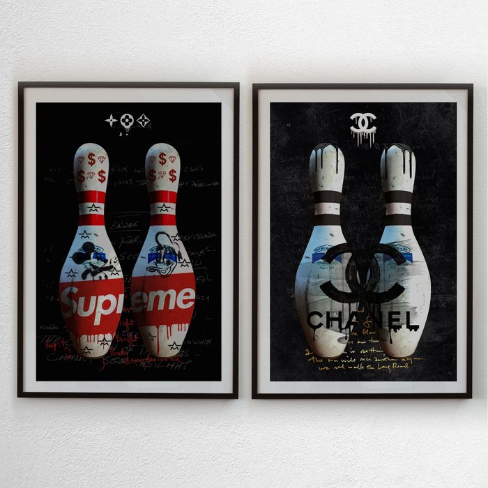 Preview of the first image of Josh Mahaby (1982) - Supreme Bowling Club + Chanel Bowling Club (LOT 2 PRINTS).