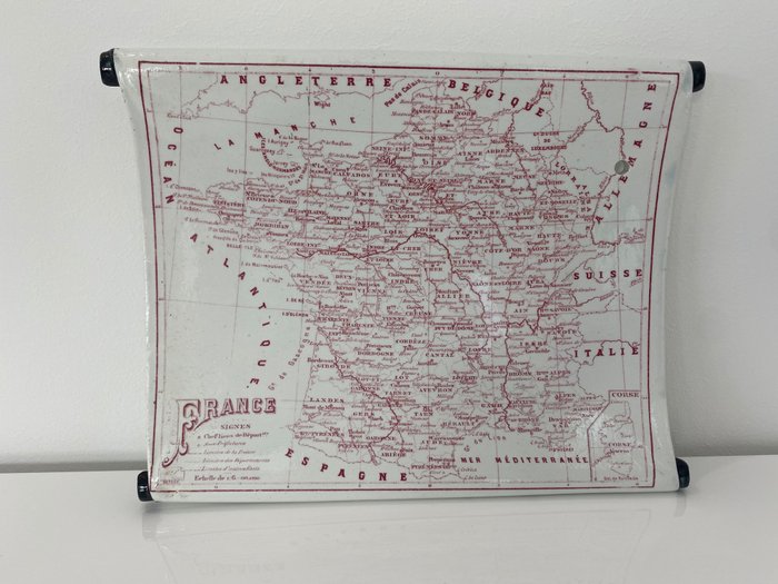 Georges Dreyfus - Schotel, kaart van Frankrijk - Aardewerk