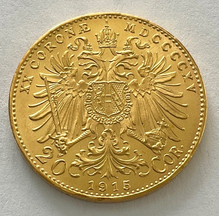 Austria. 20 Corona 1915 - Franz Joseph I. (Neuprägung)