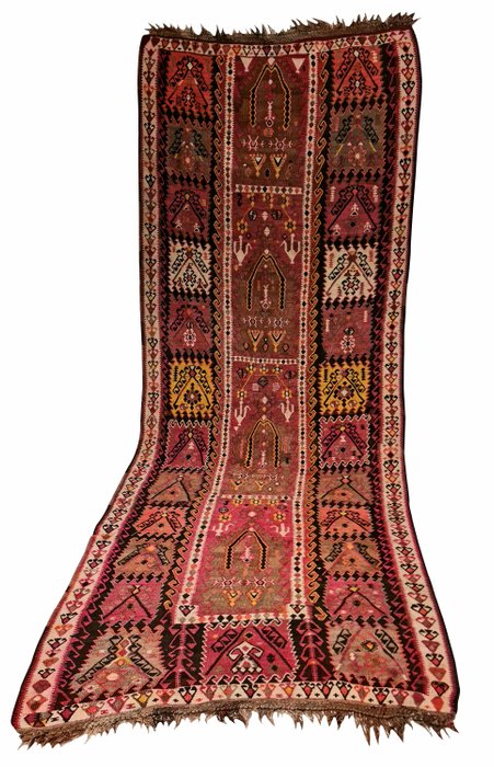 Antique Turkish Kagizman Kilim - Kelim - 355 cm - 148 cm