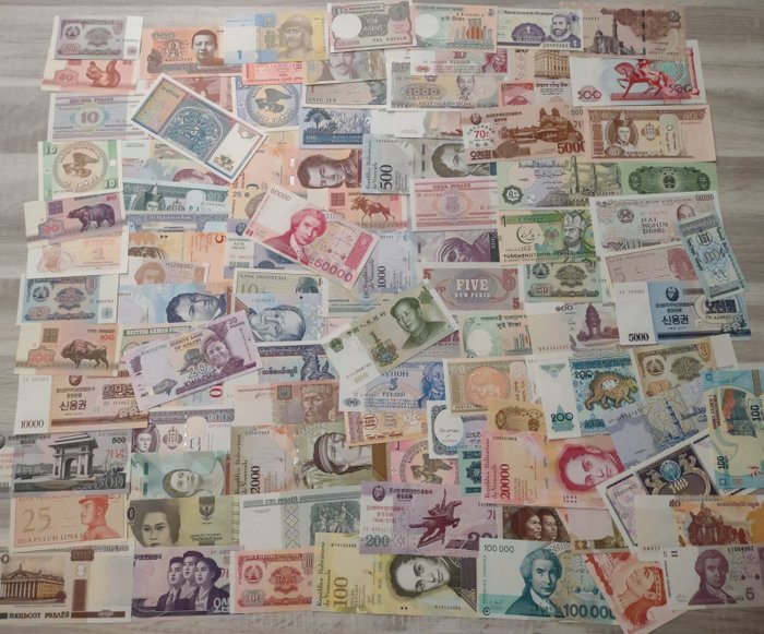 Monde - 100 banknotes - Various dates