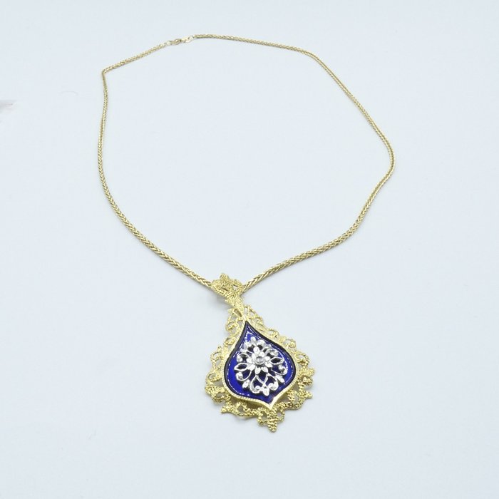 Image 2 of Mixed White gold, Yellow gold - Necklace with pendant