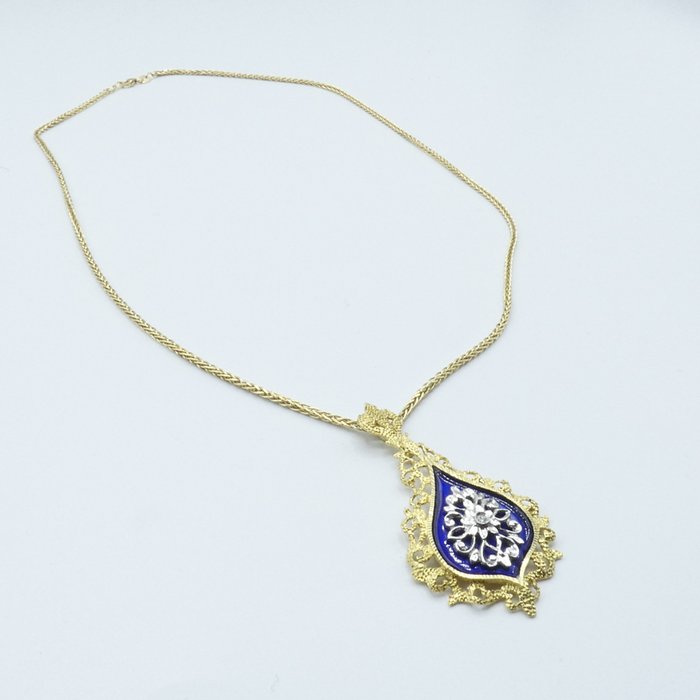 Image 3 of Mixed White gold, Yellow gold - Necklace with pendant