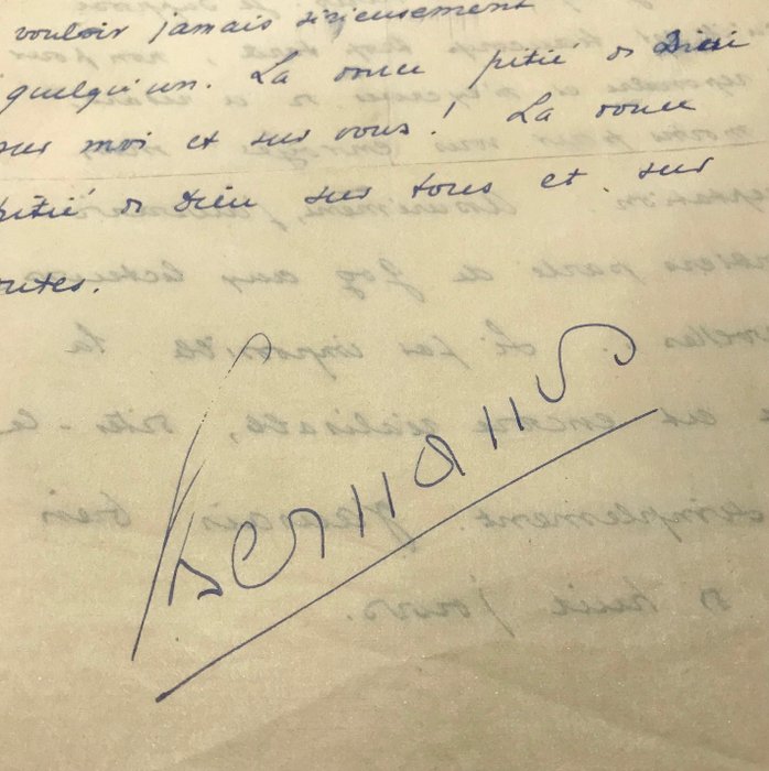 Georges Bernanos (1888-1948) - Belle lettre autographe signée de Bernanos à Frédéric Lefèvre - 1932