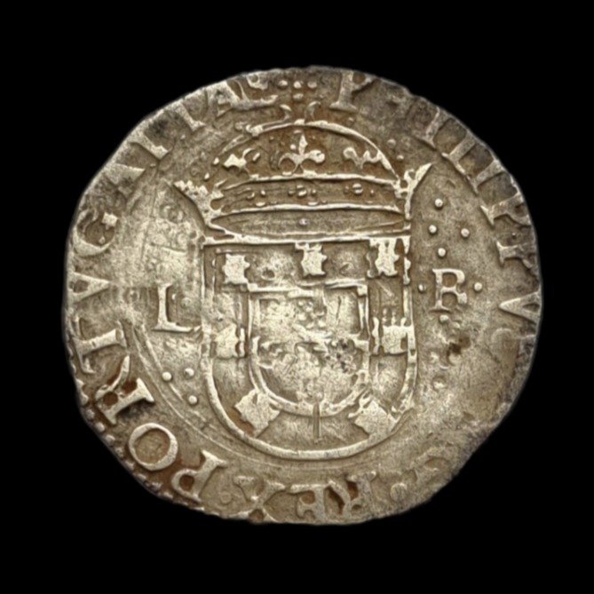 Portogallo. D. Filipe II (1598-1621). Tostão (100 Reais) - L-B - Lisboa - PORTVGALIÆ
