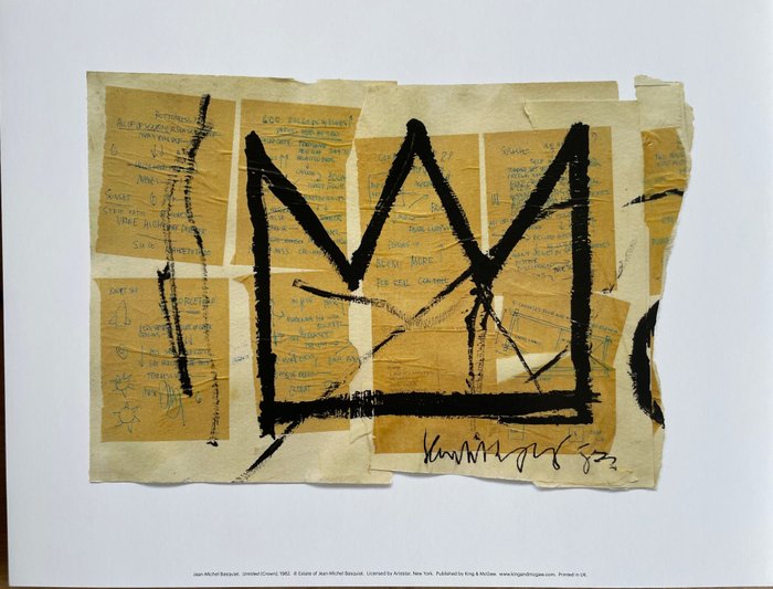 Jean-Michel Basquiat - (1960-1988) Untitled (Crown), 1982, licensed by Artestar NY, Printed in U.K.