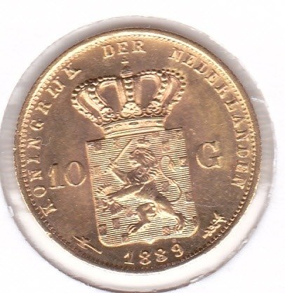 Netherlands. Willem III (1849-1890). 10 Gulden 1889