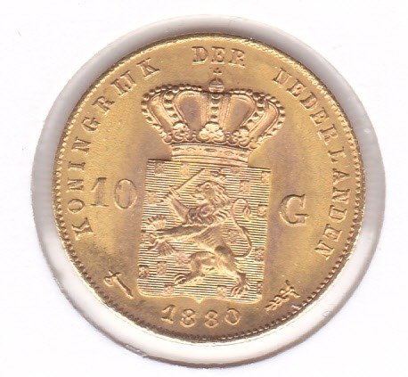 Netherlands. Willem III (1849-1890). 10 Gulden 1880