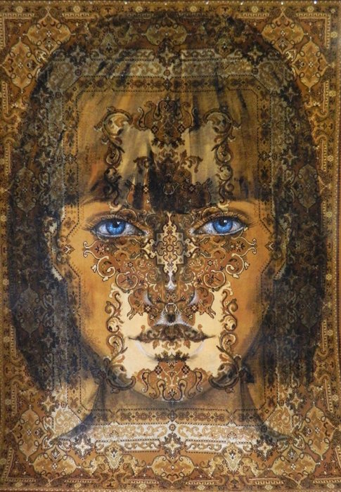 Jacqueline Klein Breteler - Portrait on Persian carpet - XXL