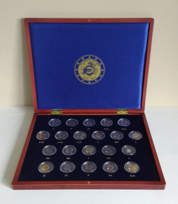 Europa. 2 Euro 2012 '10 Years of the Euro' in original box (21 pieces with all EU countries)