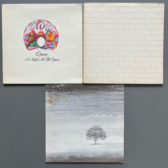 Genesis, Queen, Pink Floyd - The Wall, A Night at the Opera, Wind & Wuthering (1st pressing) - Diverse titels - 2xLP Album (dubbel album), LP's - 1975/1979