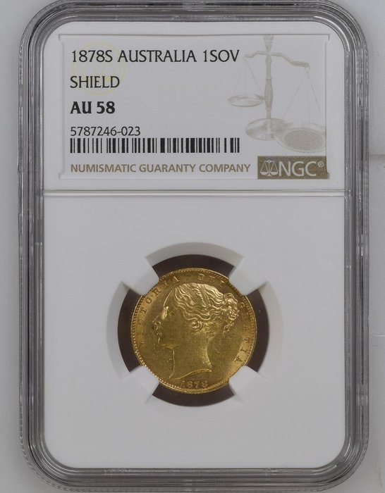 Australie. Victoria (1837-1901). Sovereign 1878 S. Sydney. Shield