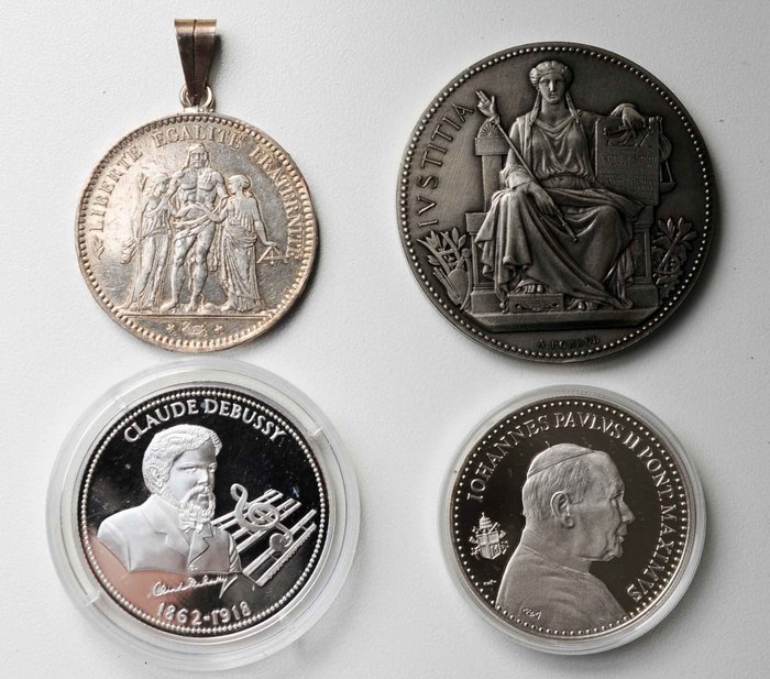 Francia. Lot 4 monnaies-médailles - période 1875/2005